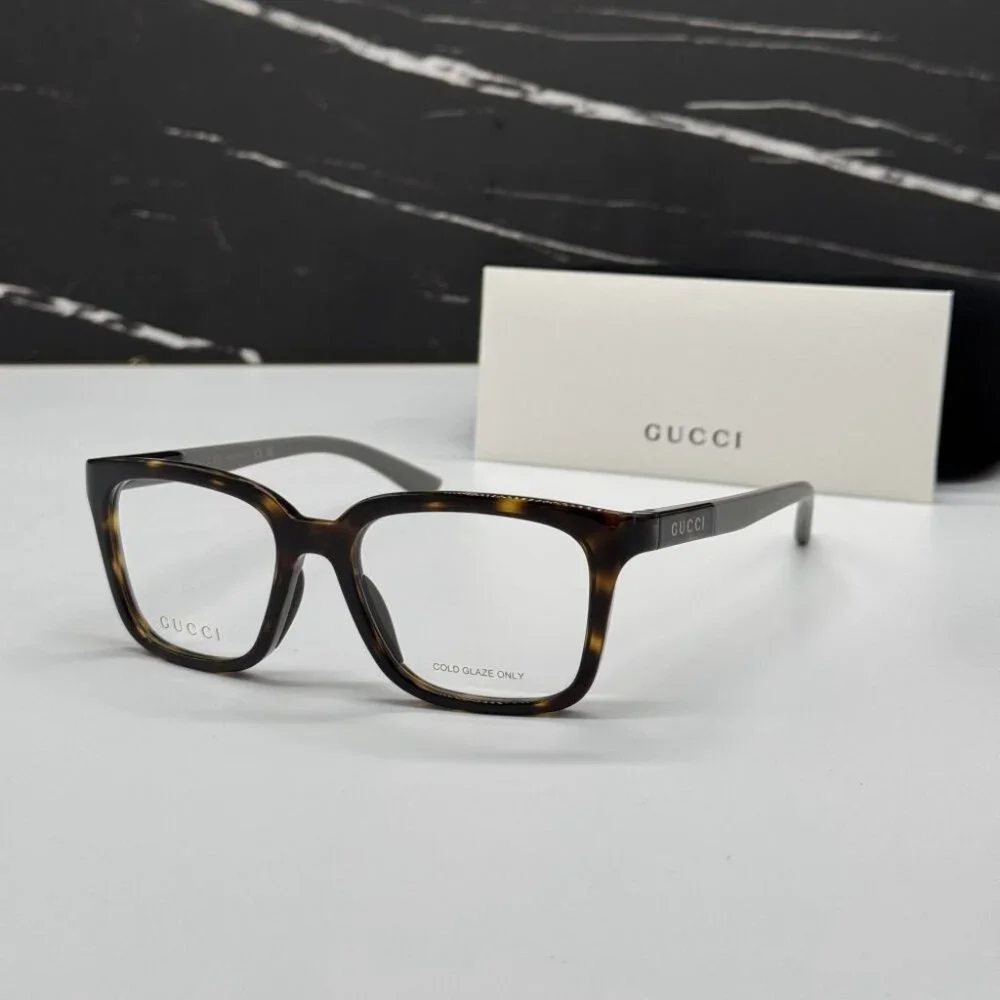 NEW GG1738O 002 GUCCI EYEGLASSES HAVANA/GREY MEN EYEWEAR GUCCI